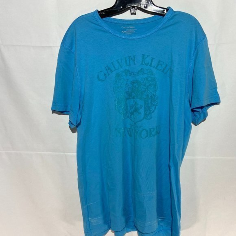 Calvin Klein Wide Neck T Shirt‎ Blue